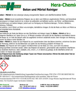 Beton und Mörtel Reiniger